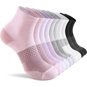 5 Pairs Women's Ankle Socks Running Athletic Sport Socks with/colorful